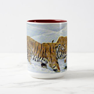 Caneca De Café Em Dois Tons "Manchuria Tigers"