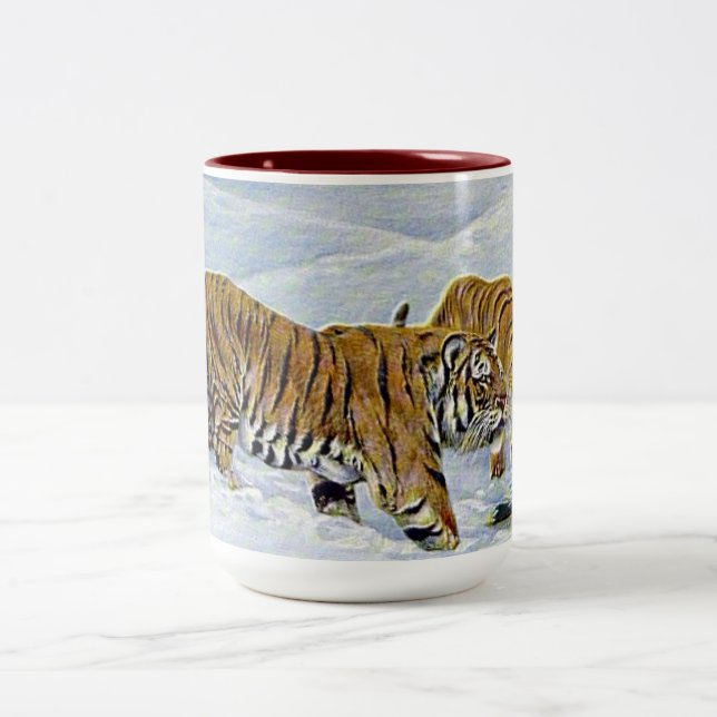 Caneca De Café Em Dois Tons "Manchuria Tigers" (Centro)