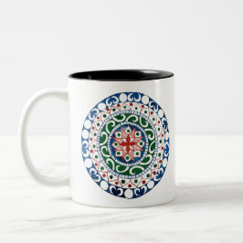 Caneca De Café Em Dois Tons Mandala