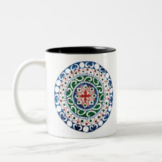 Caneca De Café Em Dois Tons Mandala