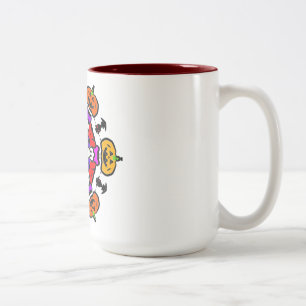 Caneca De Café Em Dois Tons Mandala da Colheita Floral