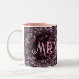 Caneca De Café Em Dois Tons Mandala de Rosa 