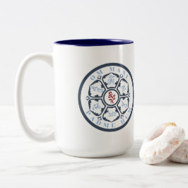 Caneca De Café Em Dois Tons Mandala Mantra