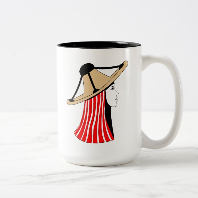 Caneca De Café Em Dois Tons Mandil w Chachiya: Símbolos da Identidade Jebala (Direita)
