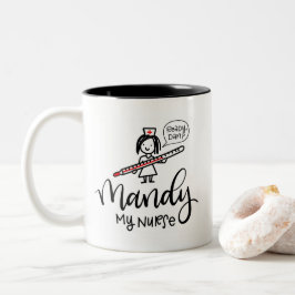 Caneca De Café Em Dois Tons Mandy My Nurse - Personalizado