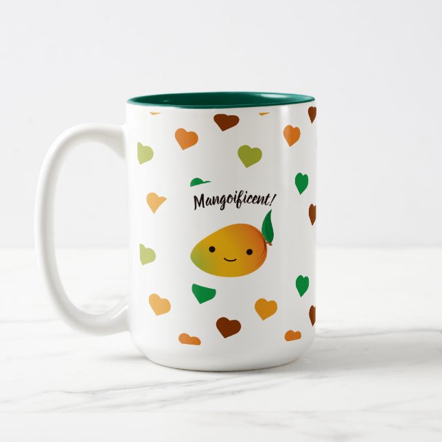 Caneca De Café Em Dois Tons Mango Engraçado e Engraçado (Esquerda)
