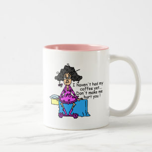 Caneca De Café Em Dois Tons Manhã Antes do Café Humor