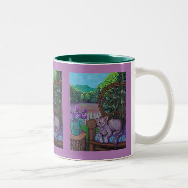Caneca De Café Em Dois Tons Manhã Com Cleo (Direita)