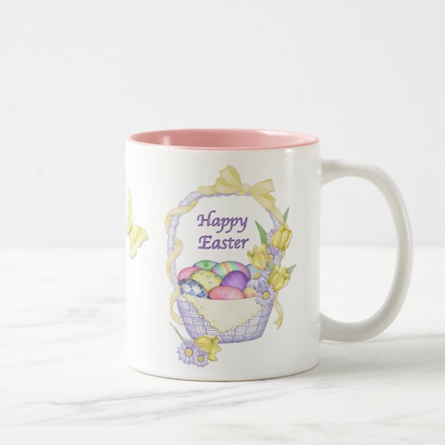 Caneca De Café Em Dois Tons Manhã da páscoa (Direita)