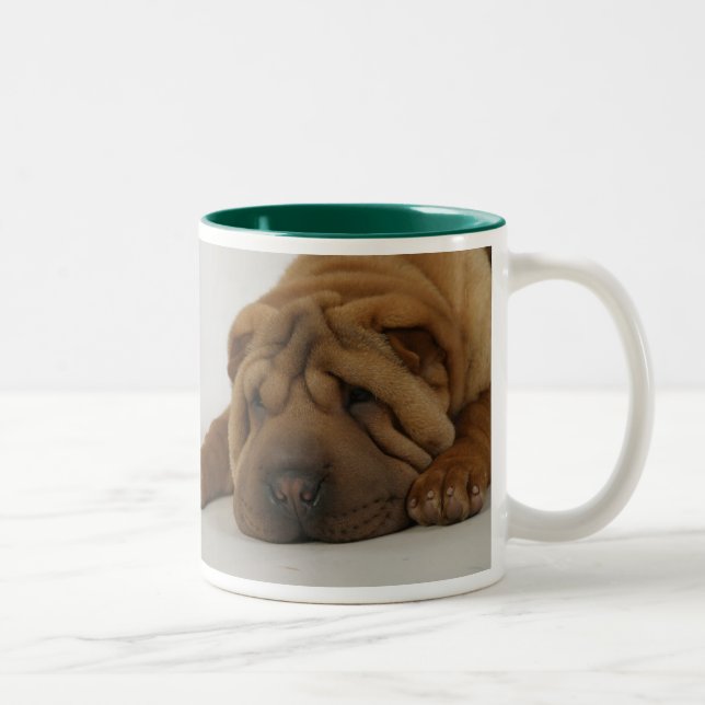 Caneca De Café Em Dois Tons Manhã do pavão-do-mar (Direita)