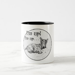 Caneca De Café Em Dois Tons Manhã do Terrier Escocês