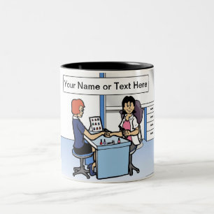 Caneca De Café Em Dois Tons Manicurista Personalizado Nail Tech - Cartoon femi