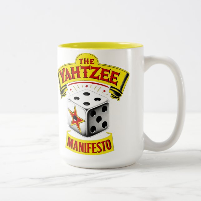 Caneca De Café Em Dois Tons Manifesto Yahtzee Mug (Direita)