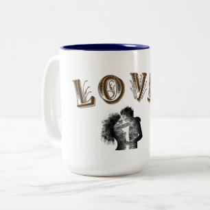 Caneca De Café Em Dois Tons Mantas de dia de amor