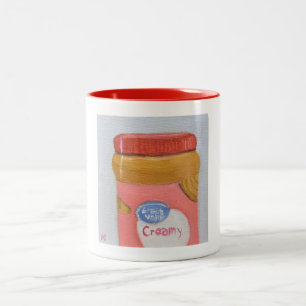 Caneca De Café Em Dois Tons Manteiga de amendoim cremosa