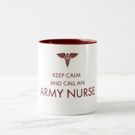 Caneca De Café Em Dois Tons Mantenha a calma e chame-os e a enfermeira do