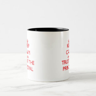 Caneca De Café Em Dois Tons Mantenha a calma e confie o principal