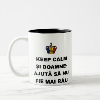 CANECA DE CAFÉ EM DOIS TONS MANTENHA A CALMA E DEUS AJUDA PARA QUE NÃO FIQUE P