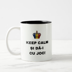 CANECA DE CAFÉ EM DOIS TONS MANTENHA A CALMA E JOGUE!