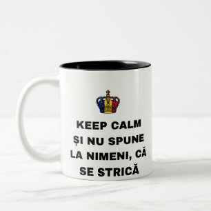 CANECA DE CAFÉ EM DOIS TONS MANTENHA A CALMA E NÃO DIGA A NINGUÉM, QUE VAI DAR