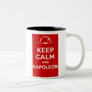 Caneca De Café Em Dois Tons Mantenha a calma e o Napoleon