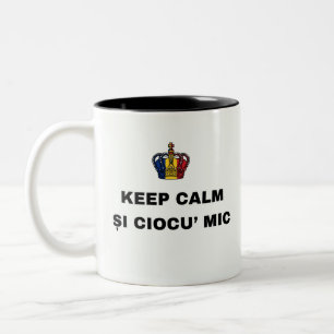 CANECA DE CAFÉ EM DOIS TONS MANTENHA A CALMA ȘI BOCA FECHADA