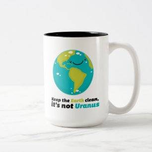 Caneca De Café Em Dois Tons Mantenha a terra limpa