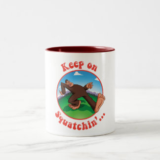 Caneca De Café Em Dois Tons Mantenha em Squatchin'…