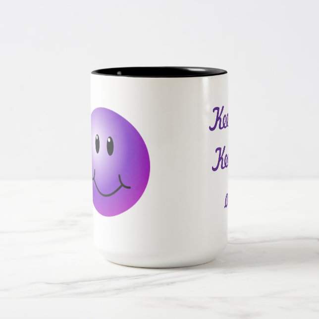 Caneca De Café Em Dois Tons Mantenha no mantimento sobre! (Centro)