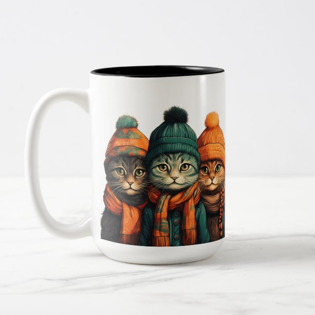 Caneca De Café Em Dois Tons Mantenha-se Aquecido  (Esquerda)