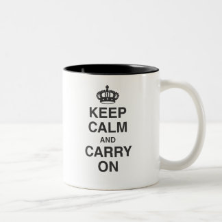 Caneca De Café Em Dois Tons Mantenha-se calma e continue ligado