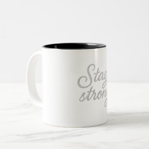 Caneca De Café Em Dois Tons Mantenha-Se Forte Camisa De Mistura Tripla