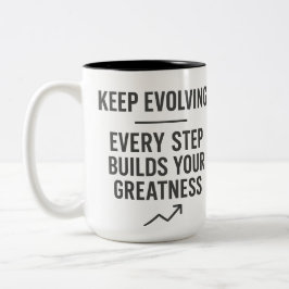 Caneca De Café Em Dois Tons Manter a Evolução da Motivação
