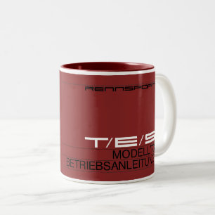 Caneca De Café Em Dois Tons Manual do Proprietário do Modelo T/E/S 1973