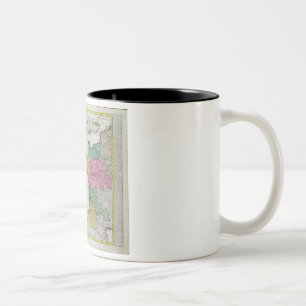 Caneca De Café Em Dois Tons Mapa alemão que mostra ataques navais ingleses no