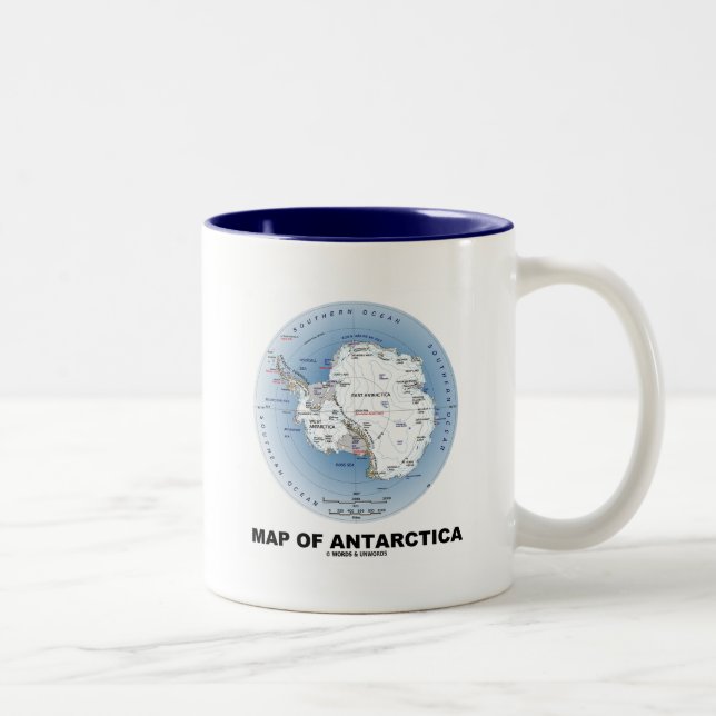 Caneca De Café Em Dois Tons Mapa da Antártica (geografia) (Direita)