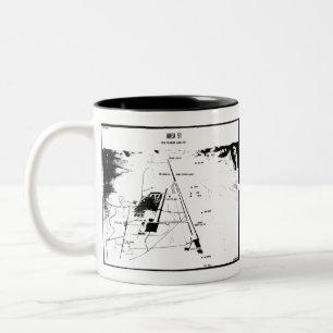 Caneca De Café Em Dois Tons Mapa da área 51