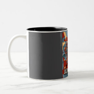 Caneca De Café Em Dois Tons Mapa da Cidade de Jacksonville - Tonalidade Colori