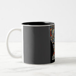 Caneca De Café Em Dois Tons Mapa da cidade de Los Angeles - Imagem de Abstrato