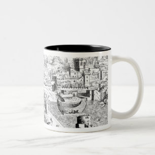 Caneca De Café Em Dois Tons Mapa da ilha do Rodes