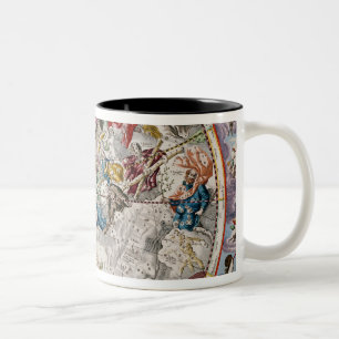 Caneca De Café Em Dois Tons Mapa das constelações cristãs como descrito