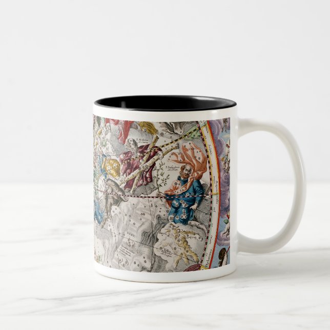 Caneca De Café Em Dois Tons Mapa das constelações cristãs como descrito (Direita)