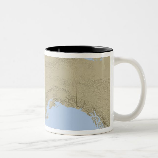 Caneca De Café Em Dois Tons Mapa de Alaska 3 (Direita)