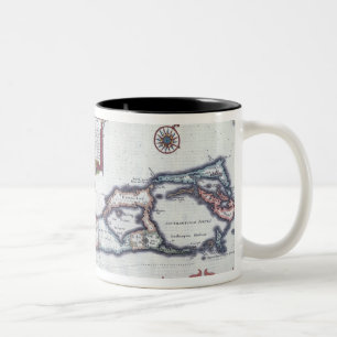 Caneca De Café Em Dois Tons Mapa de Bermuda