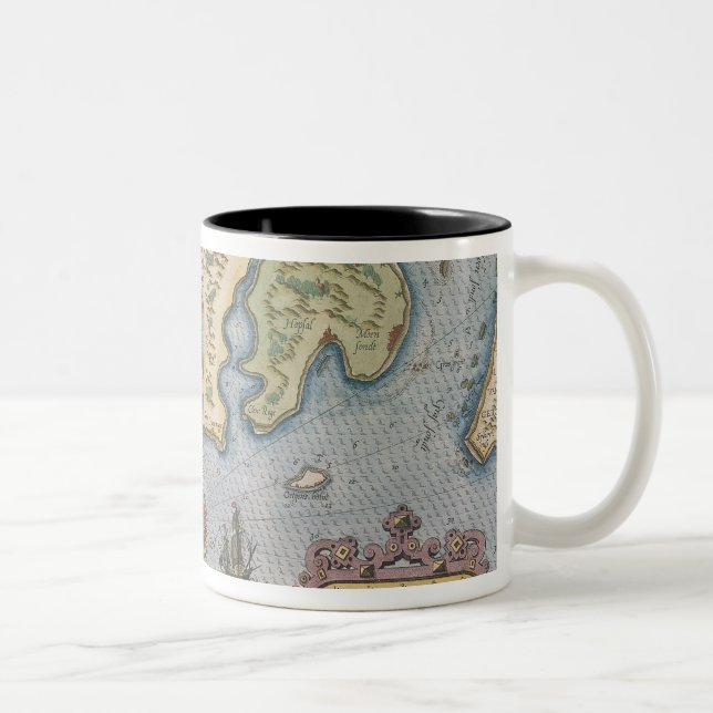 Caneca De Café Em Dois Tons Mapa de comércio do Dutch do mar Báltico (Direita)