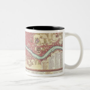Caneca De Café Em Dois Tons Mapa de Londres