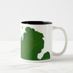 Caneca De Café Em Dois Tons Mapa de Michigan