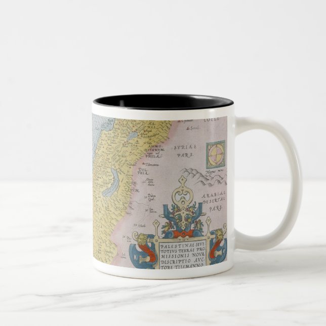 Caneca De Café Em Dois Tons Mapa de Palestina (Direita)