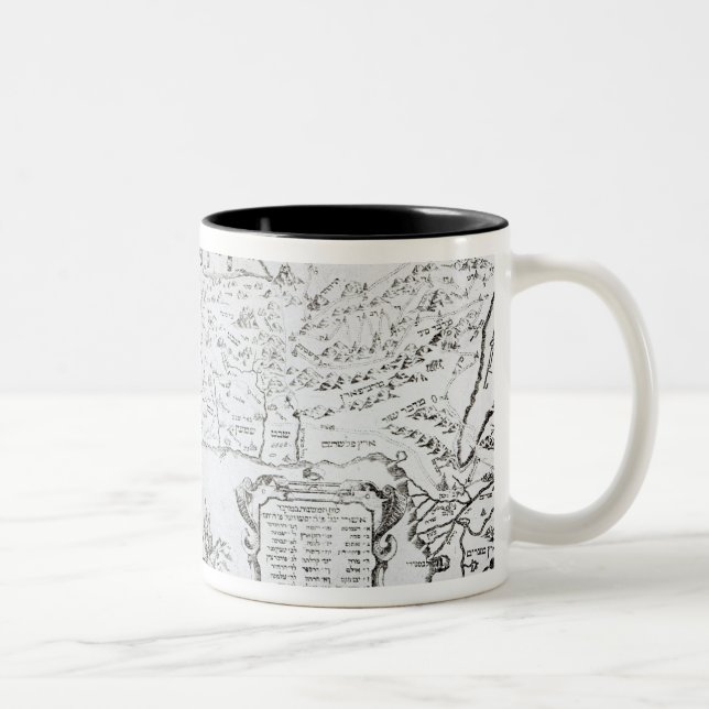 Caneca De Café Em Dois Tons Mapa de Palestina, de um Hagadá do Passover (Direita)