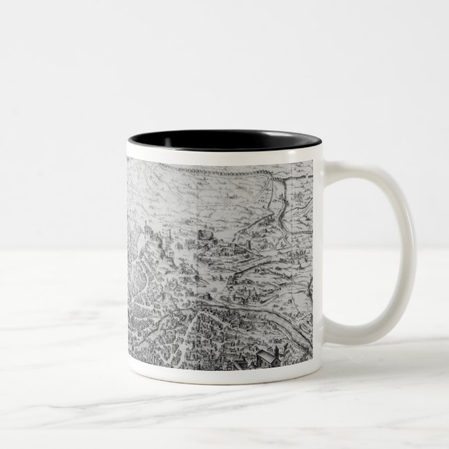 Caneca De Café Em Dois Tons Mapa de Roma (Direita)
